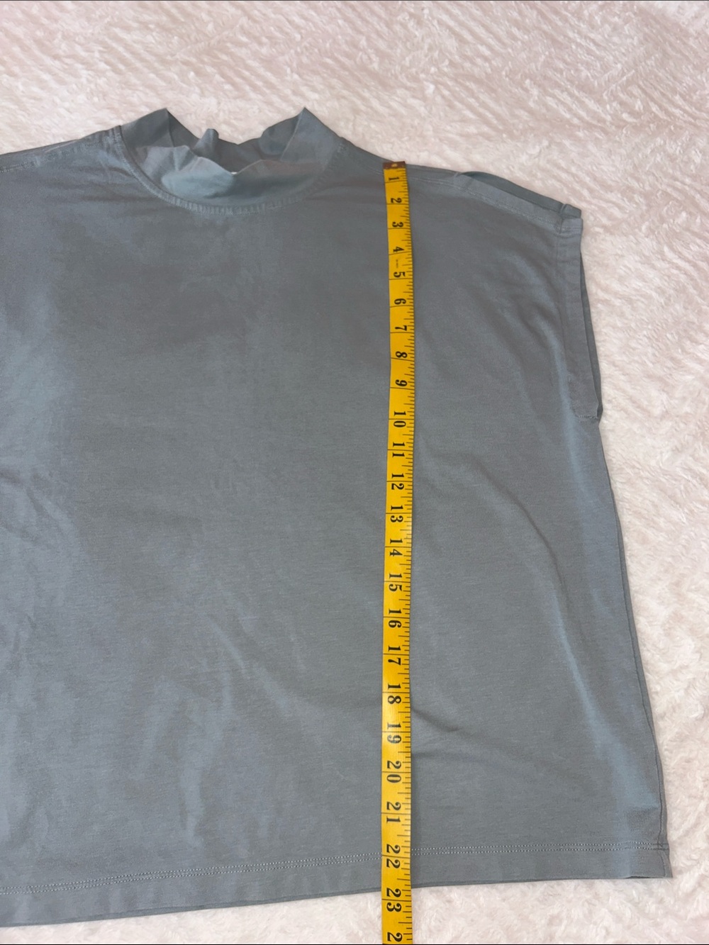 Athleta Cap Sleeve Mock Neck Tee - Slate Blue - Picture 4 of 10